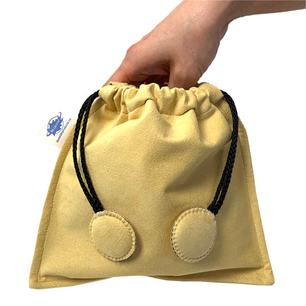 Drawstring Bag - Natural Ultrasuede