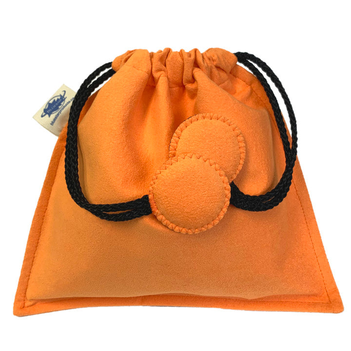 Drawstring Bag - Orange Ultrasuede