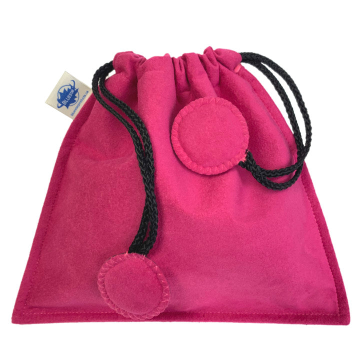 Drawstring Bag - Pink Ultrasuede