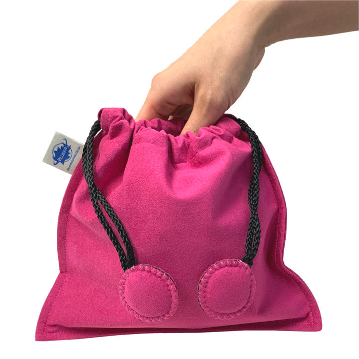 Drawstring Bag - Pink Ultrasuede